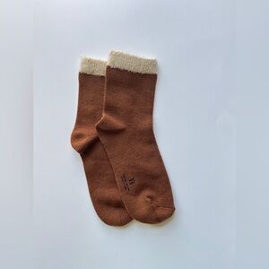 Yohji Yamamoto Brown and Cream Casual Socks